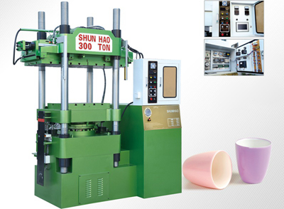 Máquina automática de fabricación de vajilla de melamina de doble color