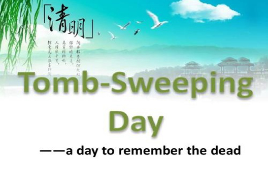 Aviso de vacaciones de Tomb-Sweeping día