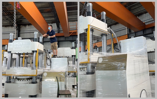 Customized Grey 600T Hydraulic Molding Machines Delivered