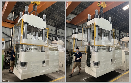 Envío de máquinas de moldeo de melamina de 600 toneladas con colores personalizados
