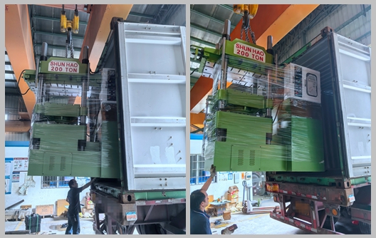 Envío de la máquina de moldeo de vajilla de melamina Shunhao de 200 toneladas