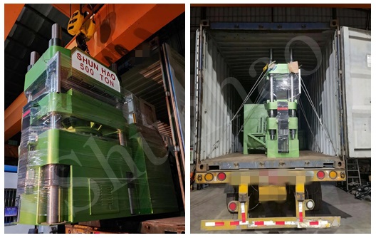 Envío actualizado de Shunhao: máquina compresora de vajilla de melamina de 500 toneladas y máquina precalentadora de vajilla de melamina