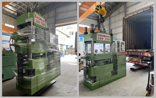 Envío de máquinas de compresión de melamina Shunhao de 200 y 300 toneladas